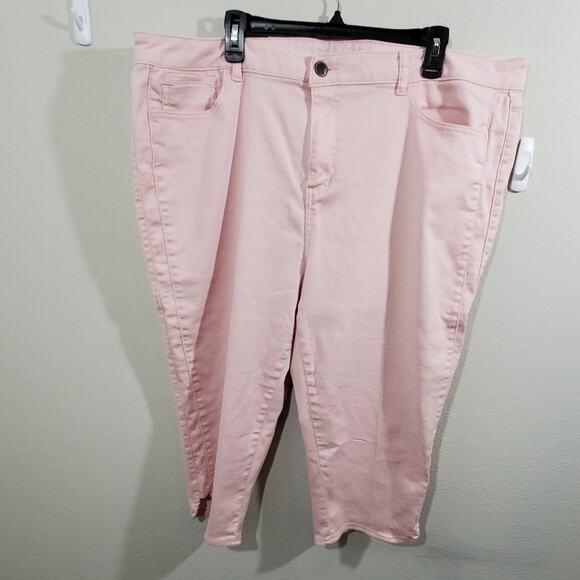 Avenue Light Pale pink capri pants plus size‎ 24 - Picture 1 of 5